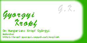gyorgyi kropf business card